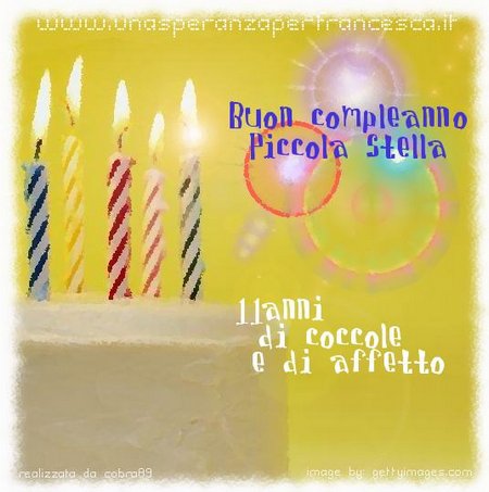 Buon compleanno piccola stella